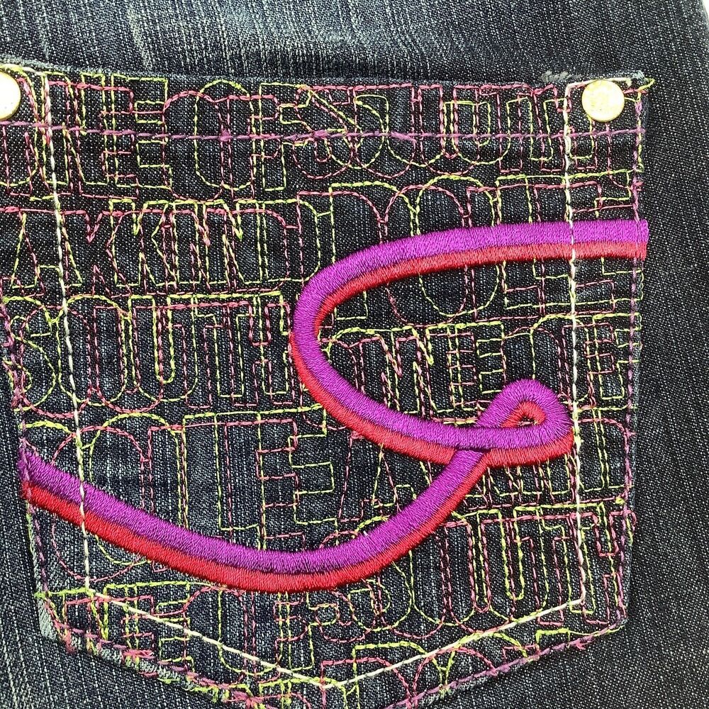 South Pole Womens Capri‎ Cuffed Denim Jeans Blue Size 1 - Picture 4 of 8